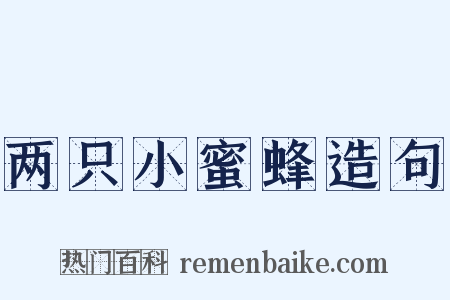 两只小蜜蜂造句是什么意思的图片
